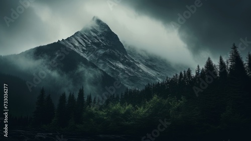 Dramatic and moody mountain scenery © Cloudyew