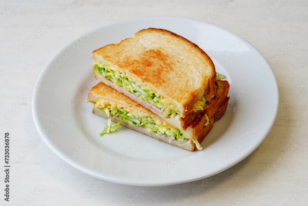 春キャベツのホットサンド 春キャベツのホットサンド