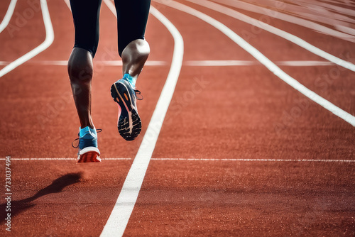 running track in the stadium