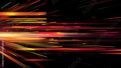 Technicolor Transitions: Abstract Speed Lines in a Technological Realm