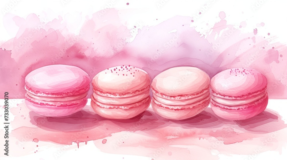2d illustration, macaroons in pastel colors. Macaroons, pattern, watercolor. 2d illustration, macaroons in pastel colors. Macaroons, pattern, watercolor.