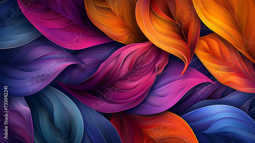 background abstract wallpaper of colored leaves