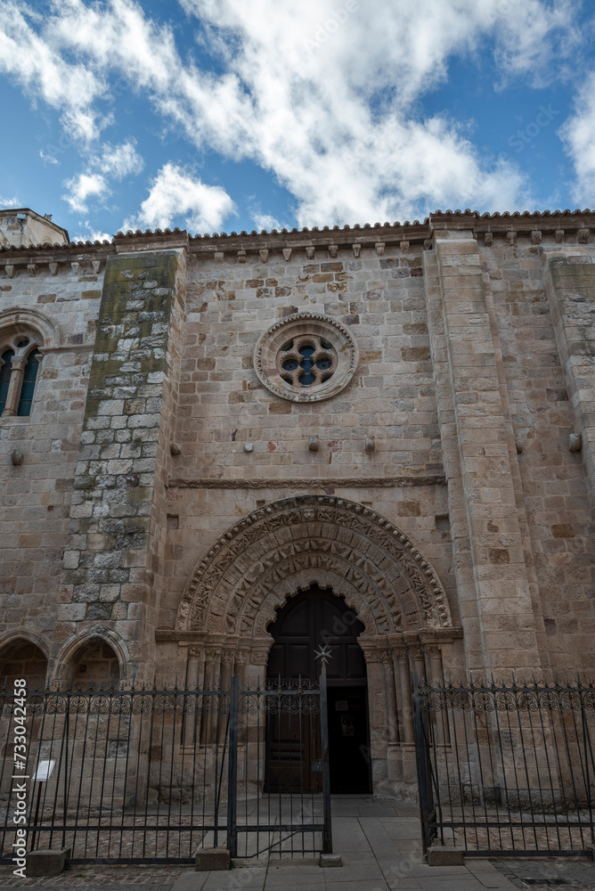 South portal of the Church of Santa Maria Magdalena, located in Zamora, Spain. It is a Romanesque temple built between the 12th and 13th centuries