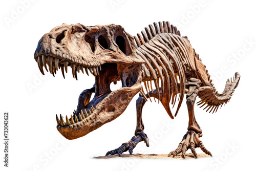 archaeological dinosaur bones isolated on transparent background  png file