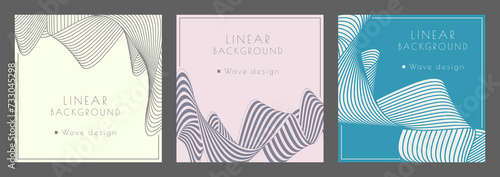 Background of wavy lines. Abstract design. Interior template, banners, posters, flyers. The idea of packaging goods, prints and creativity