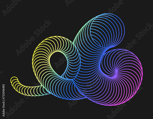 The spiral. Curved lines create a spiral weave. A design element for the embodiment of creative ideas