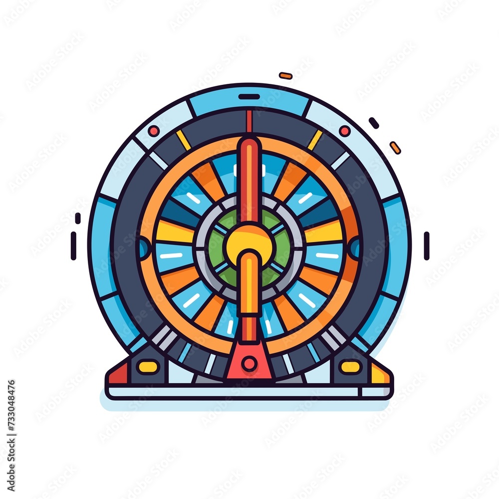 Vector wheel cartoon icon illustration Vector wheel cartoon icon illustration