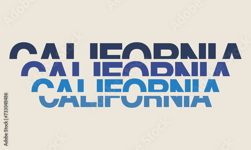 California State slogan Editable print t for graphic tee t shirt or sweatshirt - Vector