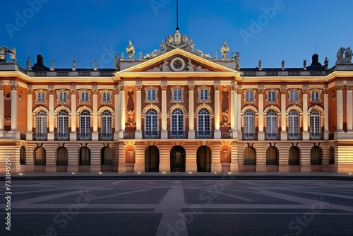 Building place of versatile  View of capitole or city hall is the municipal administration palace of versailles AI GEnerated 