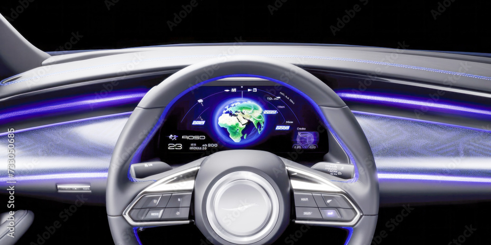 A modern car dashboard