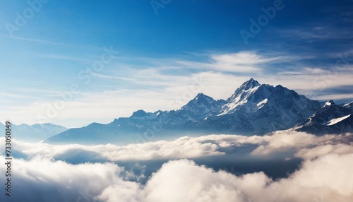 soft white clouds against blue sky background and empty space for your design