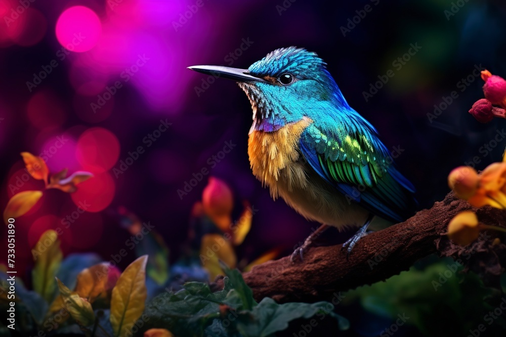 Fototapeta premium beautiful birds with blurred natural background with generative ai