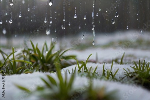 grass and snow