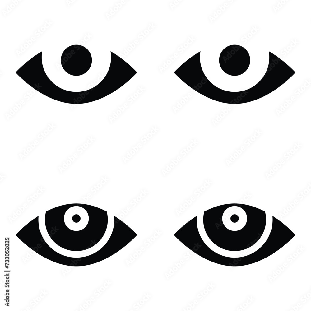 Eye icon vector design, illustration design Eye icon vector design, illustration design