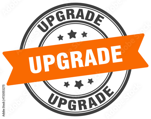 upgrade stamp. upgrade label on transparent background. round sign