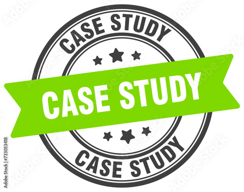 case study stamp. case study label on transparent background. round sign