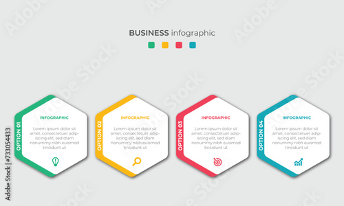 Steps Timeline Infographics Images Template Design, Business Concept With 4 Steps Or Options, Can Be Used For Workflow Layout, Diagram, Vector design © Rustiyanah