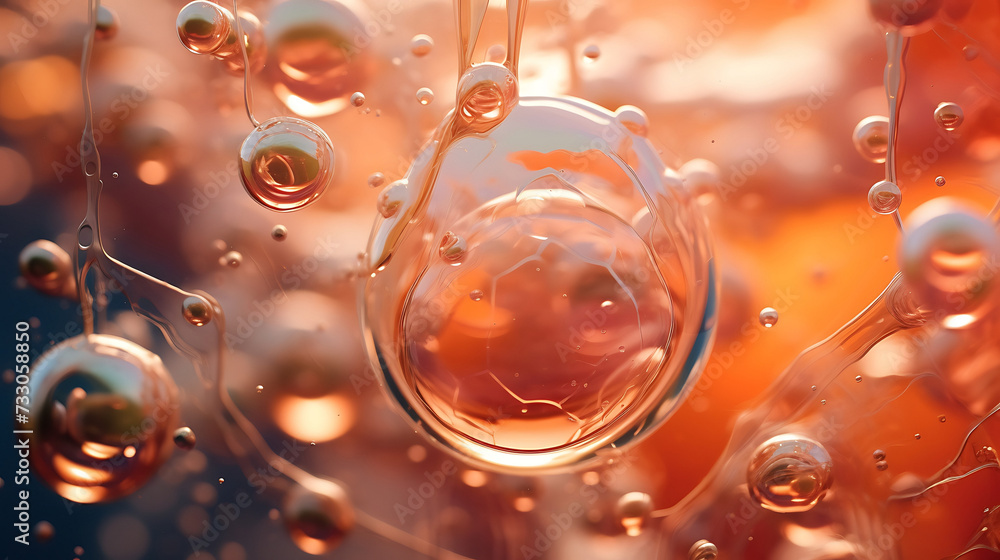 The fizzing texture of a soda bubble