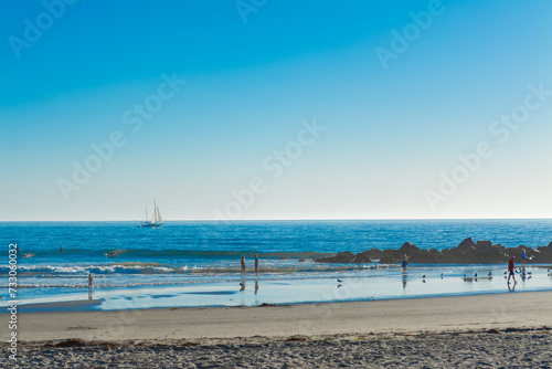 People at the beach in Los Angeles