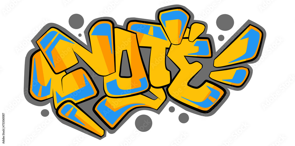 Note graffiti illustration