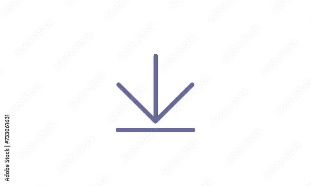 Flat and minimalistic download icon symbol Flat and minimalistic download icon symbol