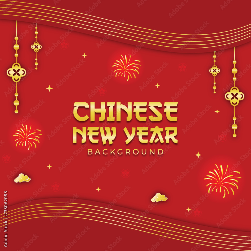 a vector template of chinese new year post design a vector template of chinese new year post design