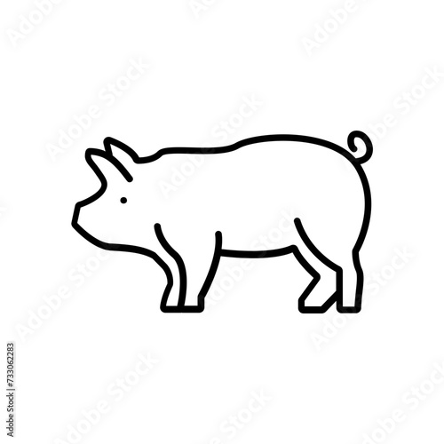 Pig icon. outline icon