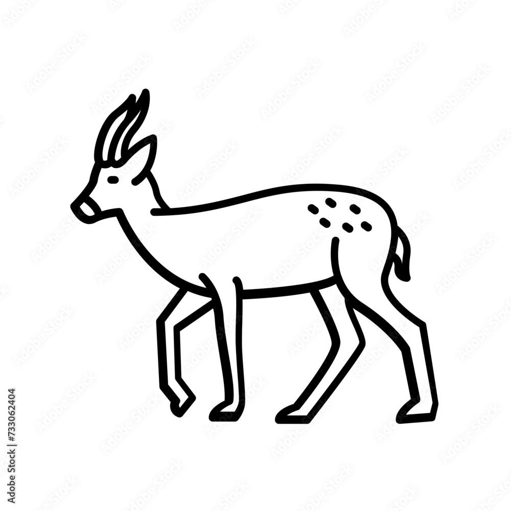 Antelope icon. outline icon