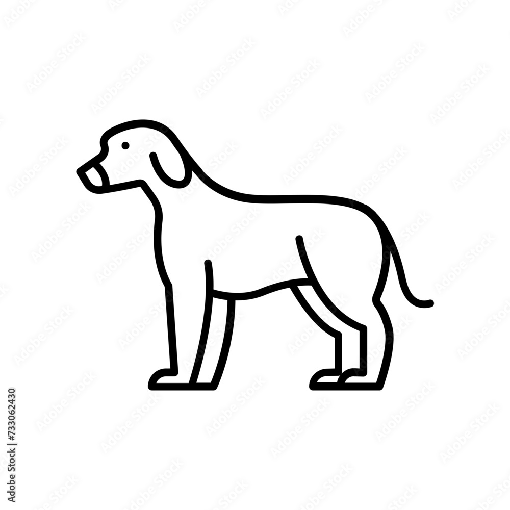 Dog icon. outline icon