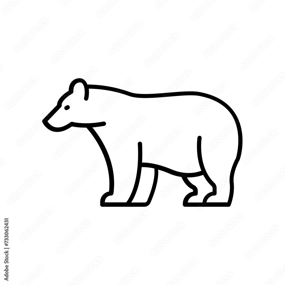 Polar Bear icon. outline icon