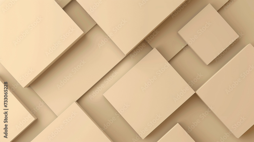 Fototapeta premium Beige color abstract shape background presentation design. PowerPoint and Business background.