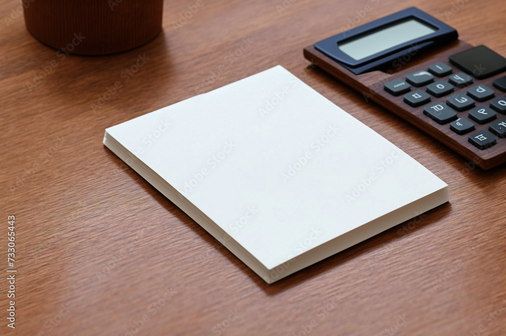 Blank business cards with calculator and pen on the wooden table. Blank business cards with calculator and pen on the wooden table.