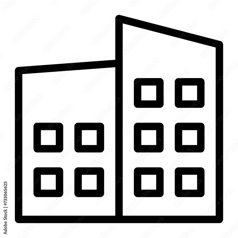 This is the Building icon from the Tools and Construction icon collection with an Outline style This is the Building icon from the Tools and Construction icon collection with an Outline style