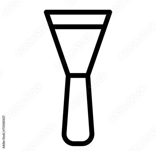 This is the Spade icon from the Tools and Construction icon collection with an Outline style