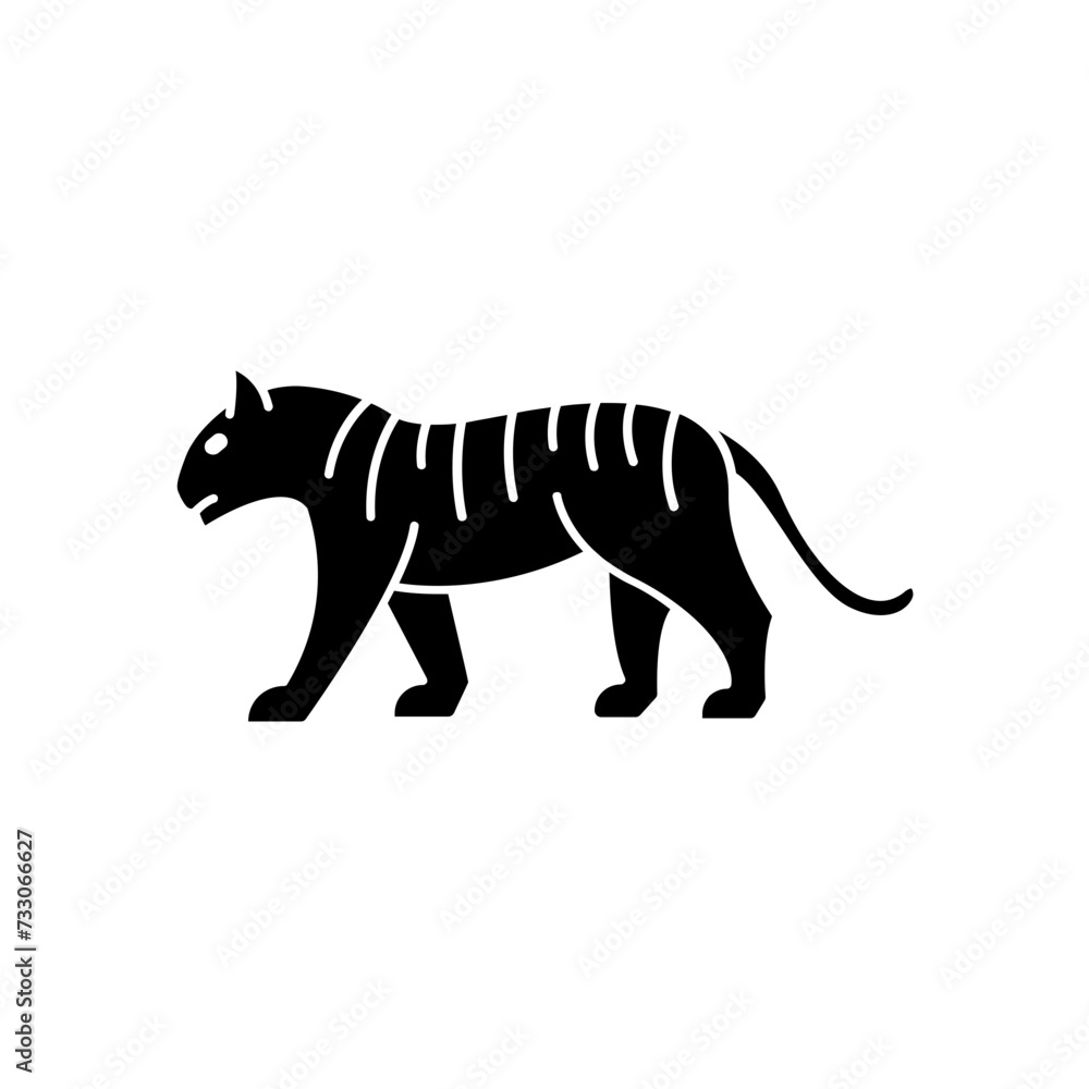 Obraz premium tiger icon. solid icon