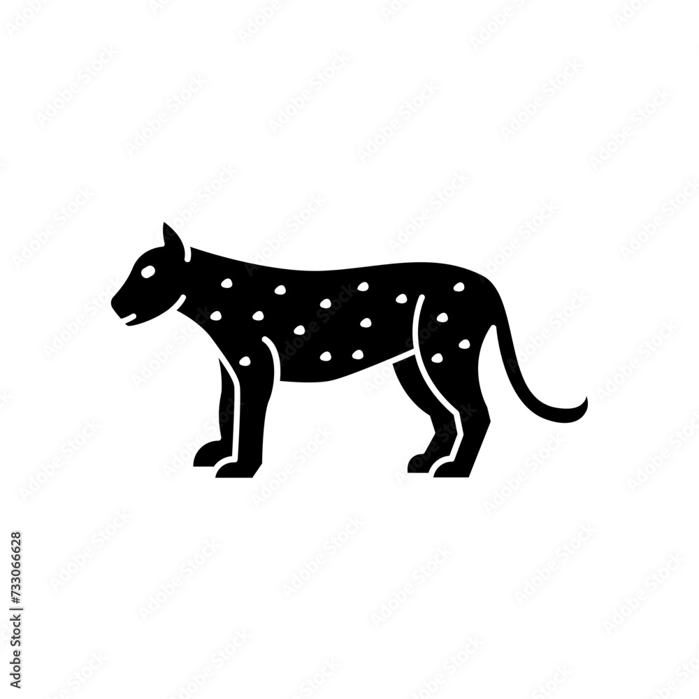 Obraz premium leopard icon. solid icon