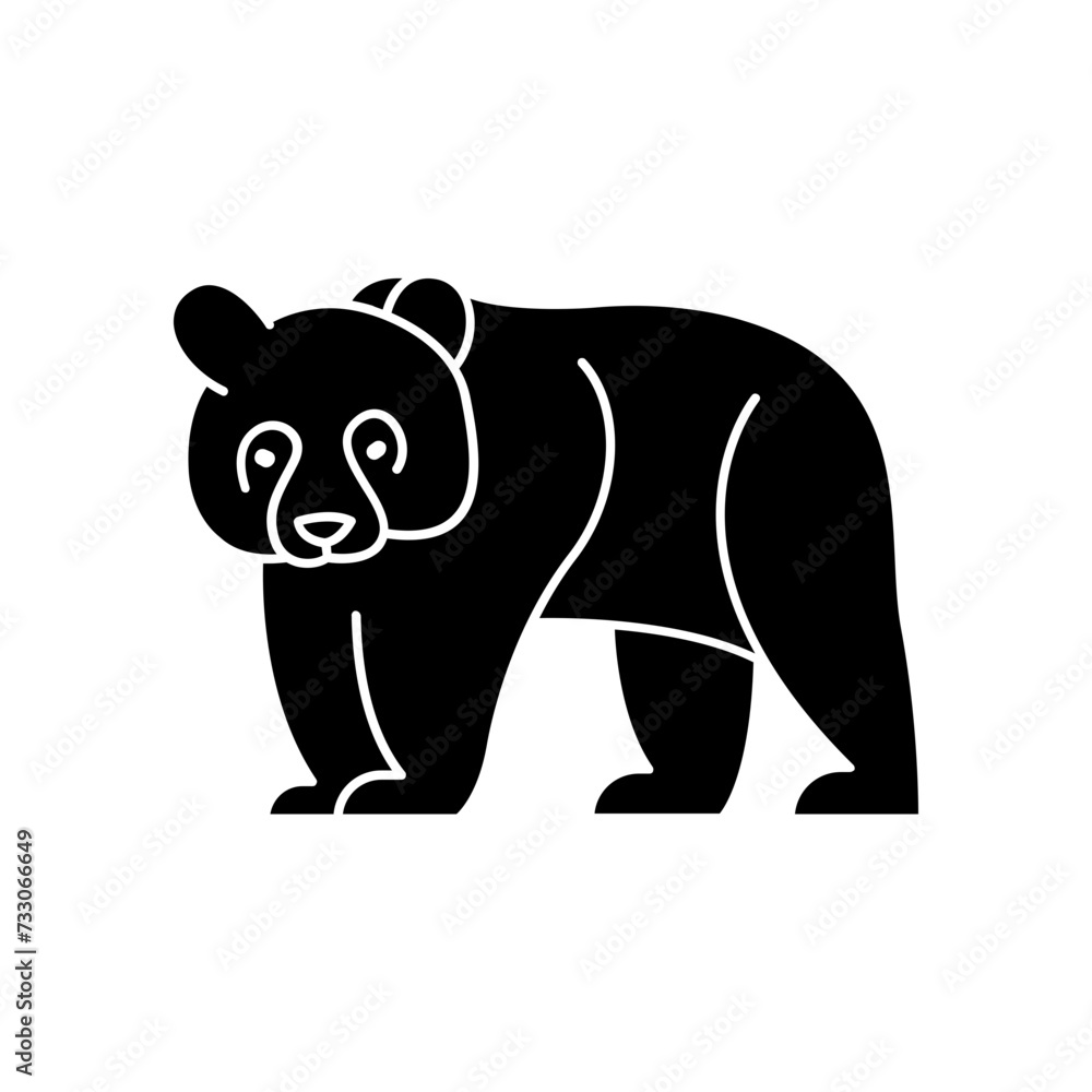 Obraz premium panda icon. solid icon