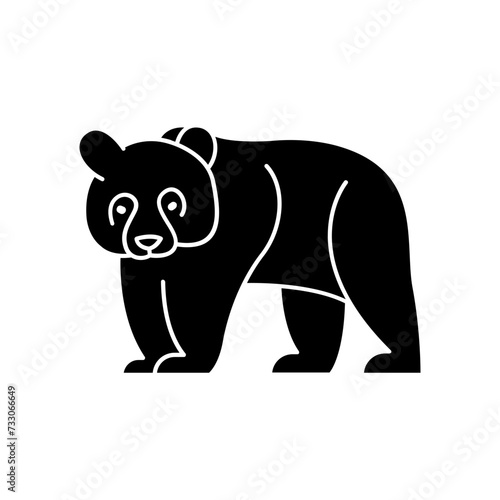 panda icon. solid icon