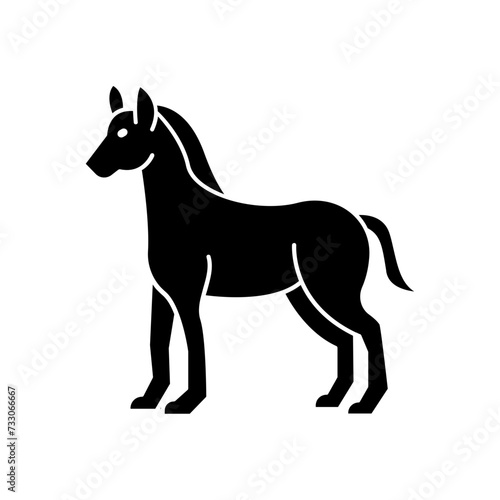 horse icon. solid icon