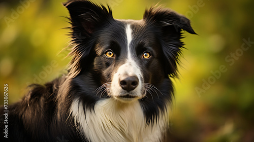 Border collie with a focused gaze © Muhammad