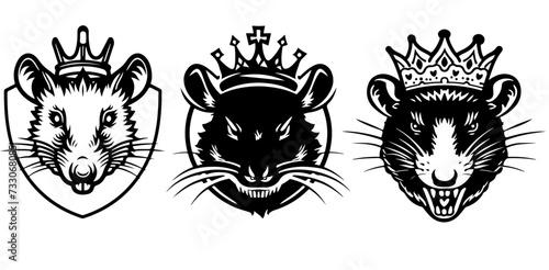 Rat head, hamster, Rat logo, hamster logo, hamster and rat illustration. rat and hamster king. 