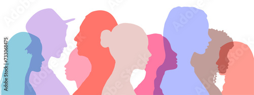 Multiethnic women of different ages. The concept of female psychology, empowerment, solidarity, feminism
