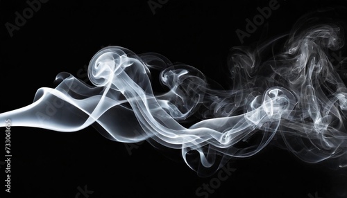 realistic cigarette smoke waves or steam on transparent background