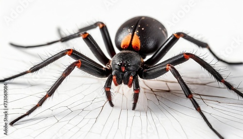 female black widow spider isolated on white