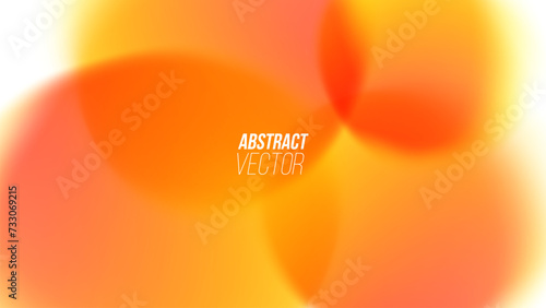 Blurred orange bubbles. Abstract background with vibrant color gradient round shapes. Vector illustration.