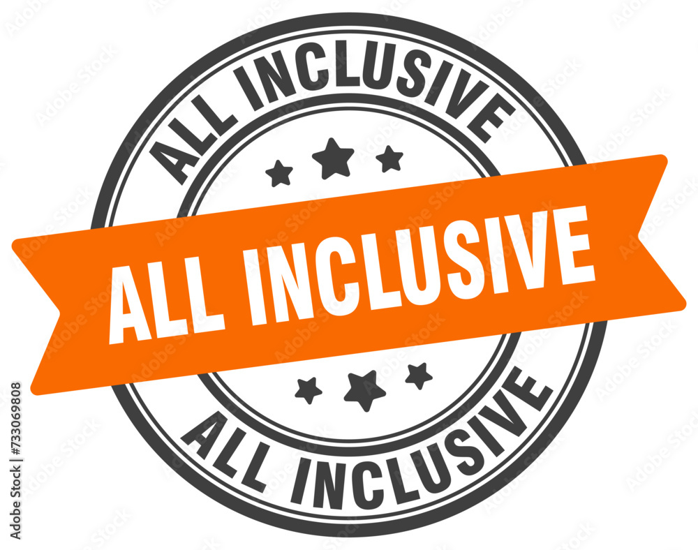 all inclusive stamp. all inclusive label on transparent background. round sign all inclusive stamp. all inclusive label on transparent background. round sign