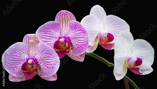 phalaenopsis flowers on isolated background with clipping path closeup for design transparent background nature