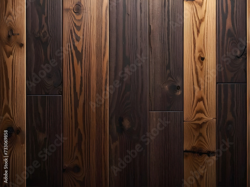 Vintage Woodgrain Elegance: Dark Textured Background with Retro Plank Wood. generative AI