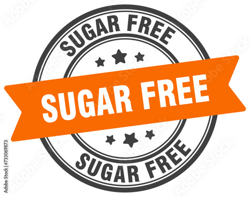sugar free stamp. sugar free label on transparent background. round sign