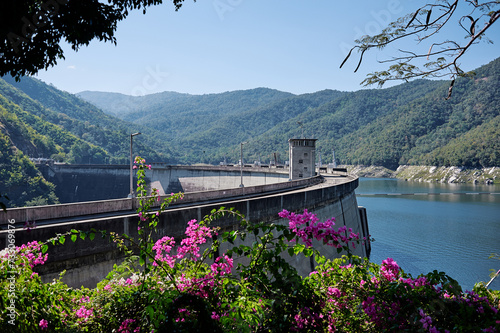 The electric energy from water. The Bhumibol Dam(formerly known as the Yanhi Dam) in Thailand. photo